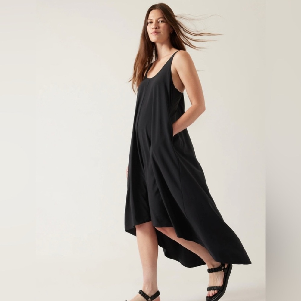 Athleta Presidio Traveler Maxi Dress 1X in Black